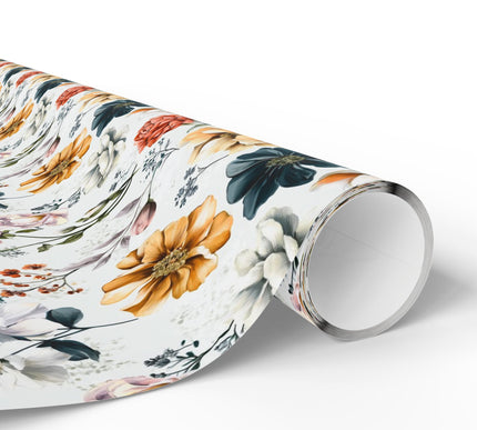 FloraMuse – Artistic botanical illustration of large garden flowers Wrapping Paper