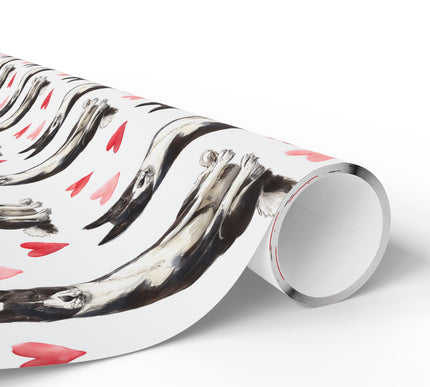 Nordic Ember – Karelian Bear Dog Love Pattern wrapping paper