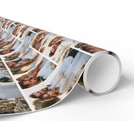 MemoryWisp - Personalized Wedding & Anniversary Gift Wrap - Up to 9 custom photos