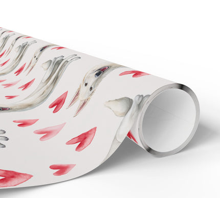 Snowheart Devotion – Swiss White Shepherd love wrapping paper