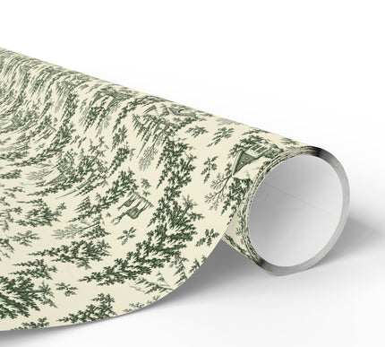 Evergreen Village - Vintage Winter Wonderland Wrapping Paper
