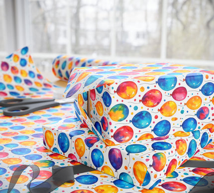 Balloon Bliss - Bright and Colorful Birthday Gift Wrapping Paper