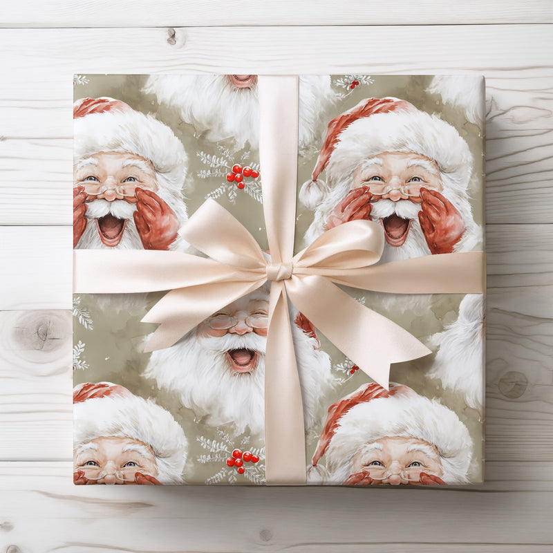 Jingle Joy - Vintage Santa Wrapping Paper