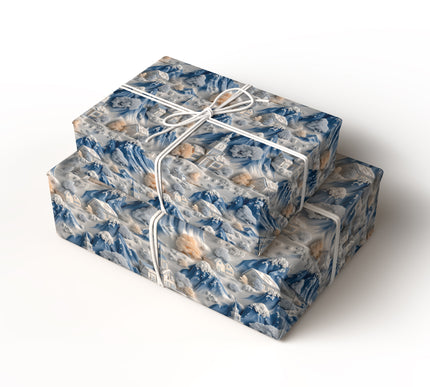 Alpine Reverie - Cozy Winter Village Scenic Wrapping paper