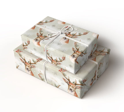 Frosthorn Enchant - Christmas Reindeer Wrapping Paper