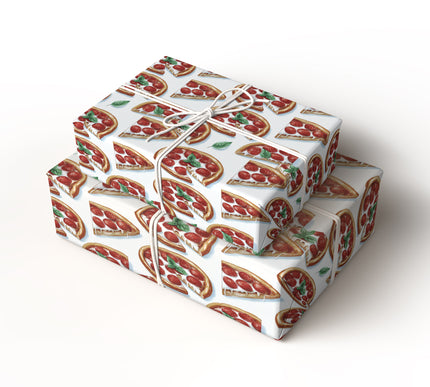 Crimson Feast - Gourmet Fantasy Pizza Wrapping Paper