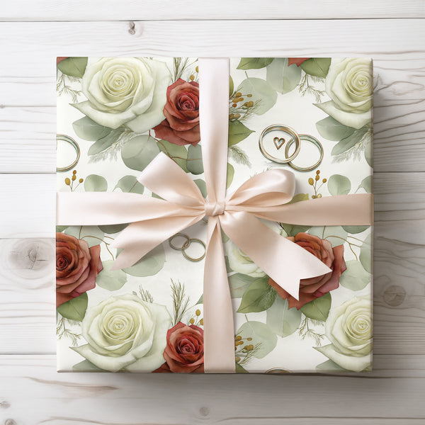 Eternal Blossoms - Forever Bloom Wedding Wrapping Paper