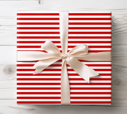 Festive red and white stripes inspired by peppermint candy, perfect for Christmas gifts. 