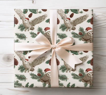 Celebrate the magic of Christmas with Santa’s Feathered Friend, a charming vintage wrapping paper featuring a wise owl surrounded by festive holly accents. Printed on high-quality 90 GSM tear-resistant paper, this timeless design is available in matte or glossy finishes and multiple sizes. Perfect for holiday gifts, stocking fillers, and special Christmas celebrations, it adds a nostalgic and elegant touch to every present. 