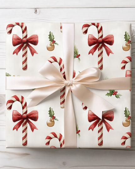 Candy Cane Whimsy - Candy Cane Christmas Wrapping Paper