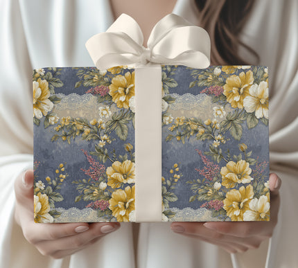 Whispers of Elegance - Timeless Vintage Lace Wrapping Paper