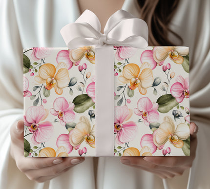 Blush Orchid - Soft Pink Orchid Gift Wrap