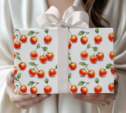 Scarlet Orchard - Orchard of Magic Cherries Wrapping Paper