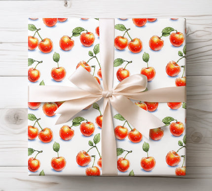 Rich red cherries with a magical vibe, perfect for bright and playful wrapping needs. 