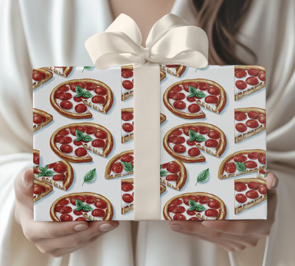 Crimson Feast - Gourmet Fantasy Pizza Wrapping Paper
