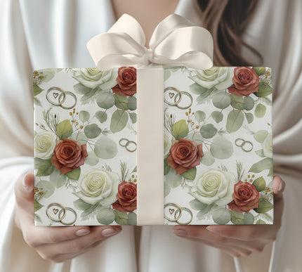Eternal Blossoms - Forever Bloom Wedding Wrapping Paper