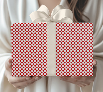 Classic Charm - Red and White Polka Dot Wrapping Paper
