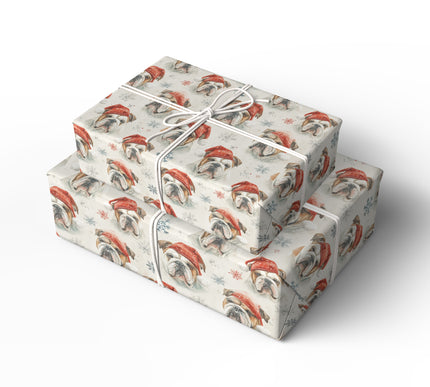 Bulldog Merriment - Bulldog Christmas Wrapping Paper