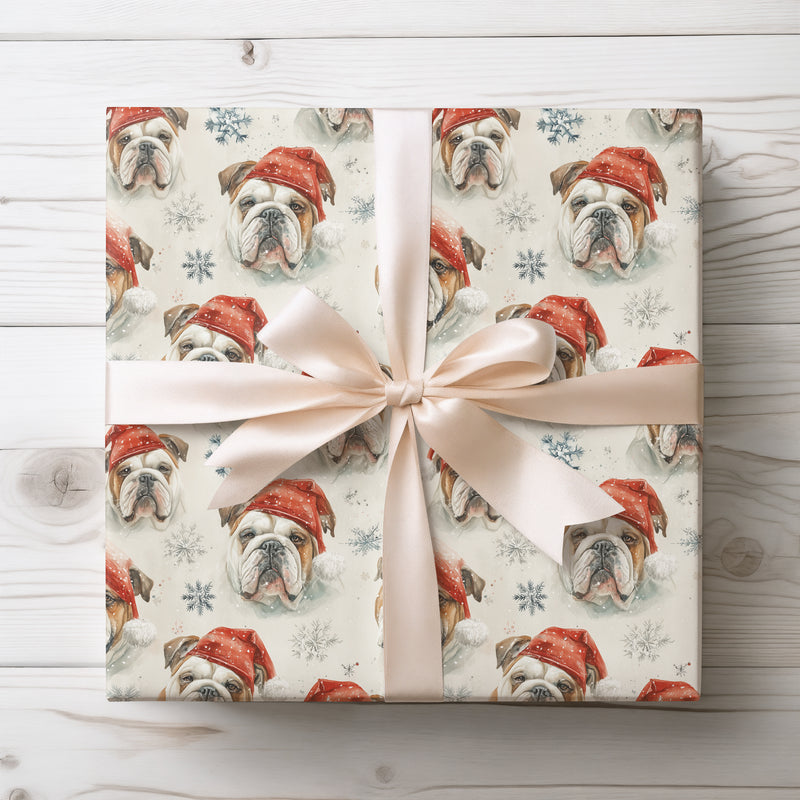 Bulldog Merriment - Bulldog Christmas Wrapping Paper