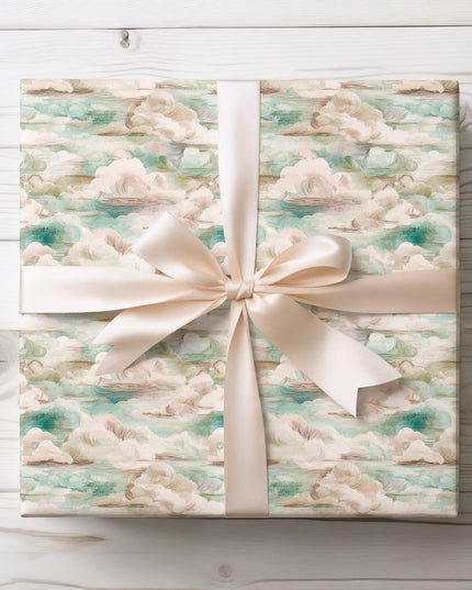 Cloudsong Dream - Serene Watercolor Cloud Wrapping Paper