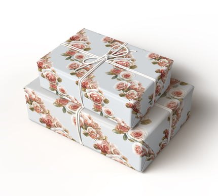 Eternal Blush - Rose Bouquet Wrapping Paper