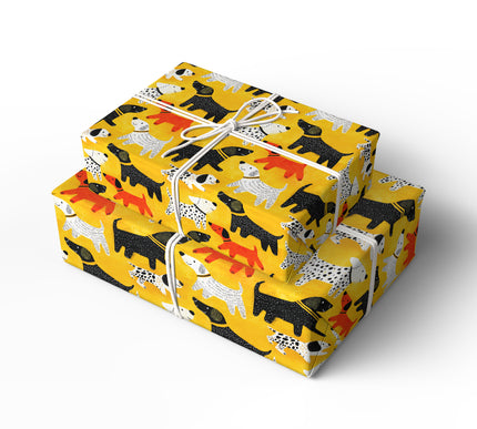 Paws and Play - Cheerful Dog Fantasy Wrapping Paper