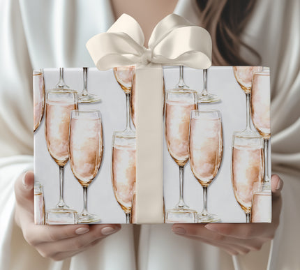 Rosé Mirage - Delicate Champagne Wrapping Paper