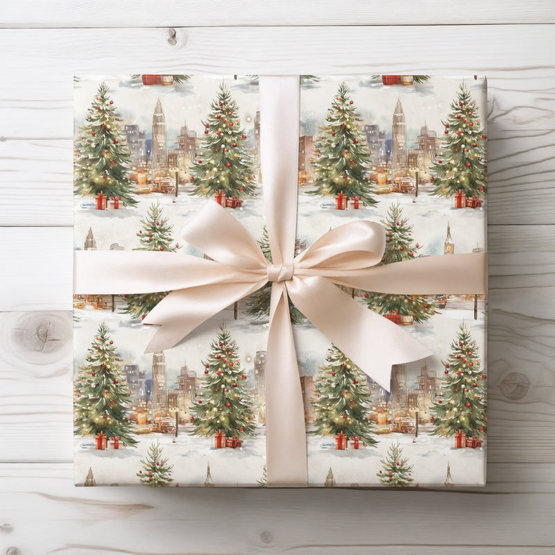 Midnight Noel - Elegant Christmas In The City Gift Wrap