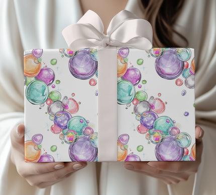 Crystal Spheres - Magical Iridescent Bubble Fantasy Pattern Wrapping Paper