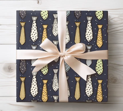 Gentleman Scribbles - Father's Day Necktie Wrapping Paper