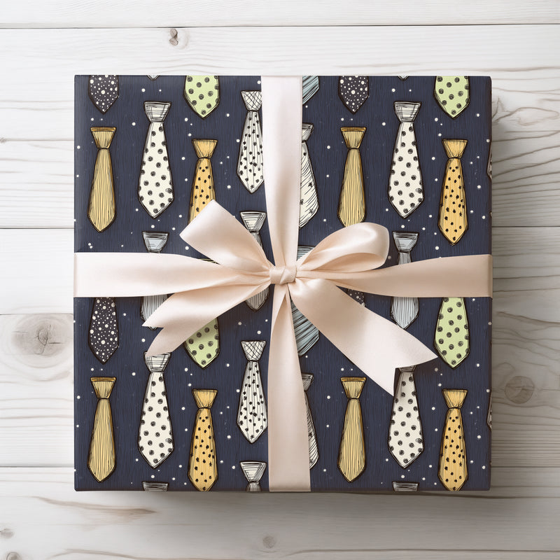 Gentleman Scribbles - Father's Day Necktie Wrapping Paper