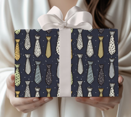 Gentleman Scribbles - Father's Day Necktie Wrapping Paper