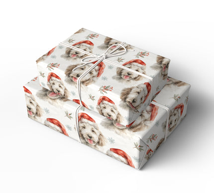 Doodle Cheer - Golden Doodle Christmas Wrapping Paper