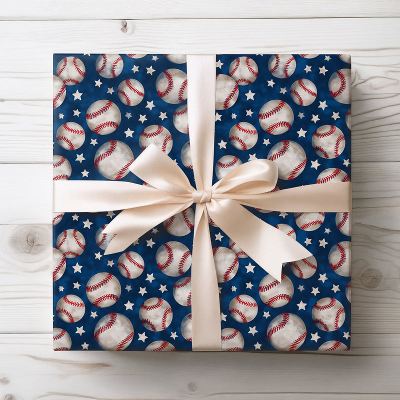 Home Run Dreams - Vintage Baseball Wrapping Paper