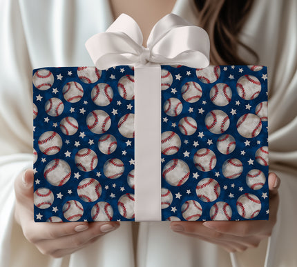 Home Run Dreams - Vintage Baseball Wrapping Paper