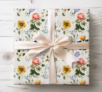 Bring charm and artistry to your presents with FloraWeave, a vibrant wrapping paper featuring hand-drawn florals delicately layered with lace-inspired patterns. Printed on premium 90 GSM fine art paper with tear-resistant durability, this elegant design is perfect for weddings, birthdays, and special occasions. Available in multiple sizes with matte or glossy finish, FloraWeave transforms every gift into a stylish and memorable masterpiece. 