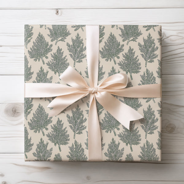 CedarTide – Evergreen Twig Pattern Wrapping Paper