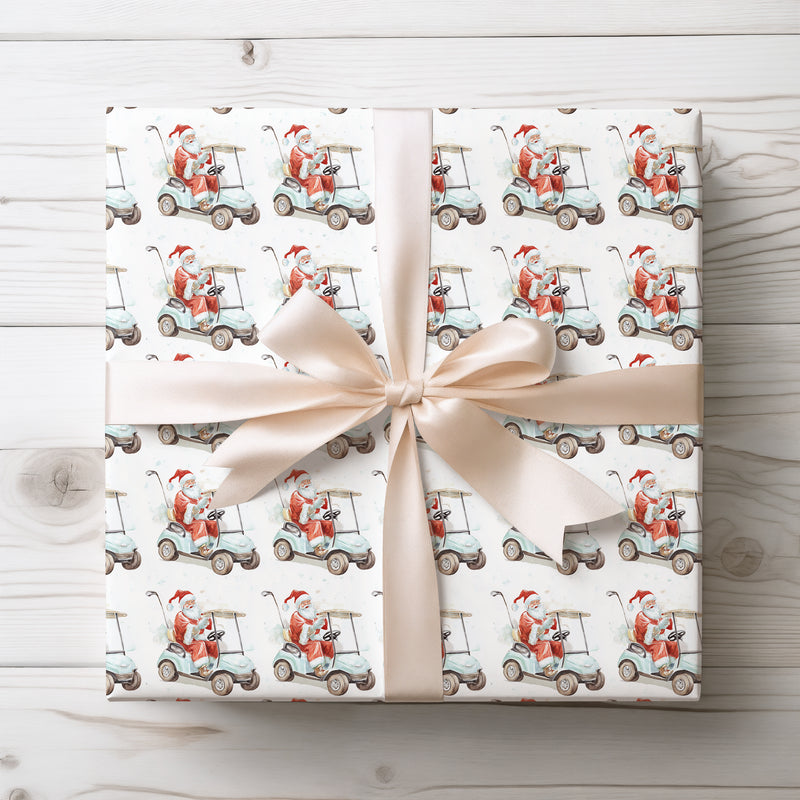 FestiRide – Santa Driving Golf Buggy Wrapping Paper