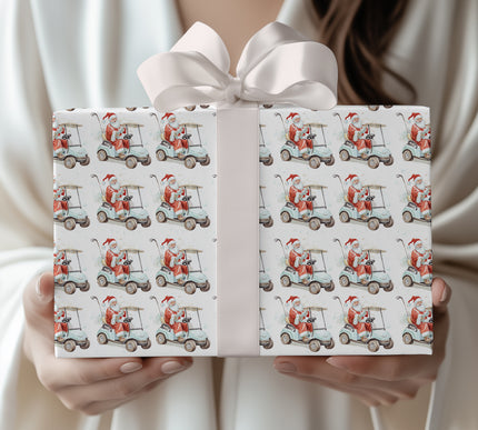 FestiRide – Santa Driving Golf Buggy Wrapping Paper