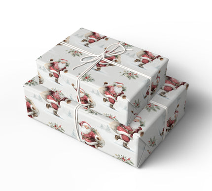 Jolly Jester’s Joy - Dancing Santa Enchantment Wrapping Paper