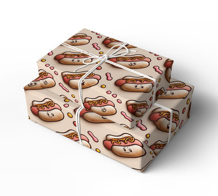 Snacky Smiles - Smiling Hot Dog Wrapping Paper