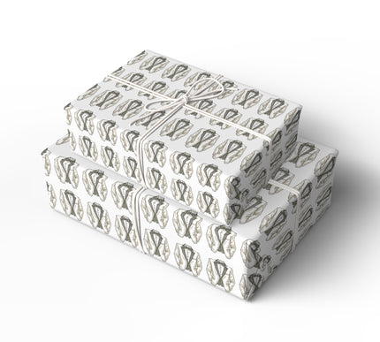 IvoryCharm – Elegant White Tuxedo Suit Wrapping Paper