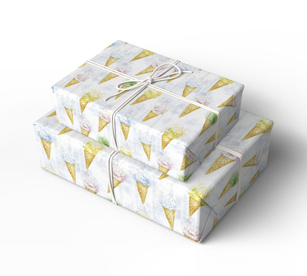 SprinkleJoy – Colorful Ice Cream Cones with Sprinkles Wrapping Paper