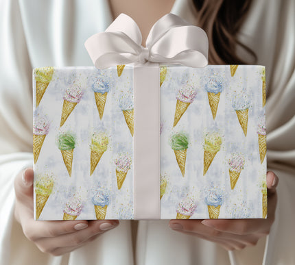 SprinkleJoy – Colorful Ice Cream Cones with Sprinkles Wrapping Paper