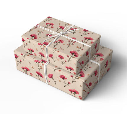 Petal Serenade - Pink Wildflower Wrapping Paper