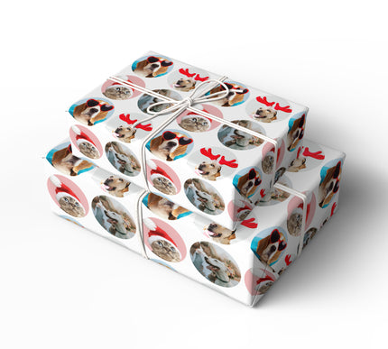 Pawstomize - Custom Pet Photo Wrapping Paper - Up to 4 custom photos