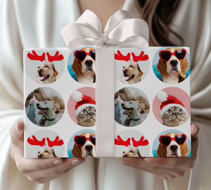 Pawstomize - Custom Pet Photo Wrapping Paper - Up to 4 custom photos