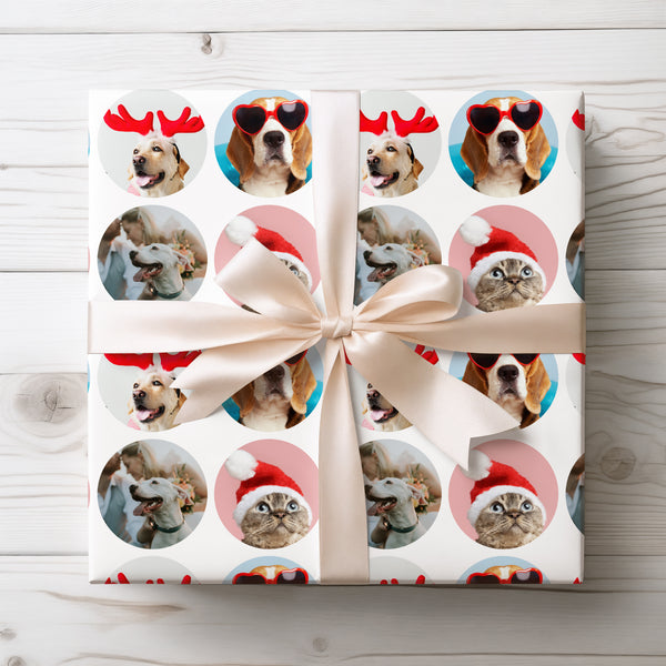 Pawstomize - Custom Pet Photo Wrapping Paper - Up to 4 custom photos