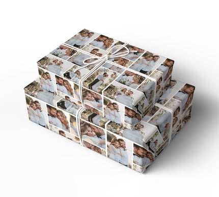 MemoryWisp - Personalized Wedding & Anniversary Gift Wrap - Up to 9 custom photos