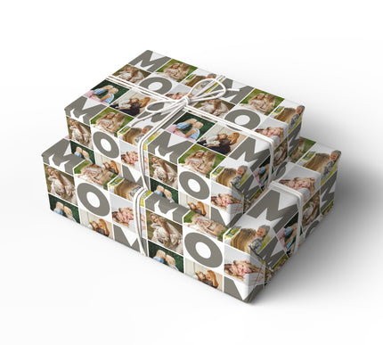 MomMosaic – Custom Photo Collage Mother’s Day Wrapping Paper - Up to 6 custom photos
